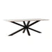 Eskola New 8 Seater Dining Table Marble - White Black ~ White Pan Home
