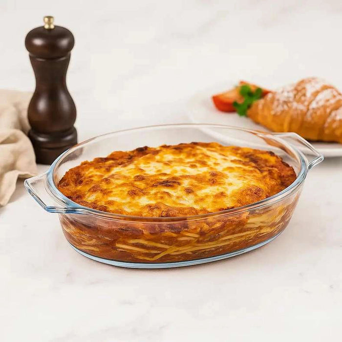 Esme Oval Glass Baking Dish -Clear - 27x15 cm Pan Home