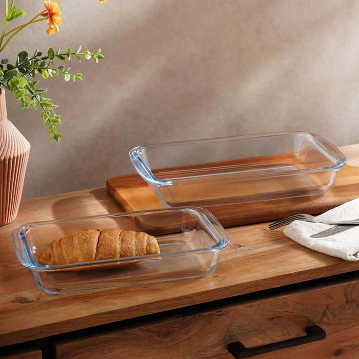 Esme Rectangular Glass Baking Dish -Clear - 29x17 cm Pan Home