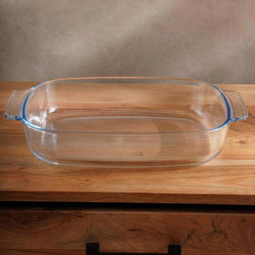 Esme Rectangular Glass Baking Dish -Clear - 34x22 cm Pan Home