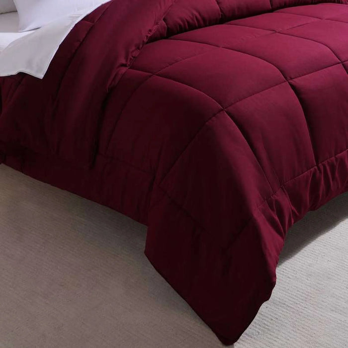 Essence Reversible Comforter 160X240Cm - Burgundy