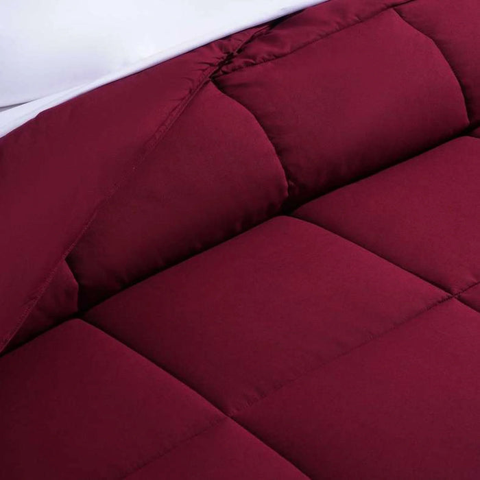 Essence Reversible Comforter 160X240Cm - Burgundy
