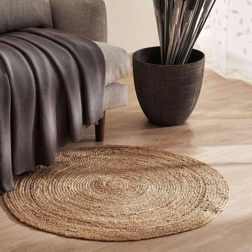 Essence Round Jute Rug Dia 90Cm - Natural Pan Home