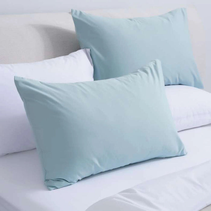 Essential 2-Piece Solid Pillow Case Set - Blue Pan Home