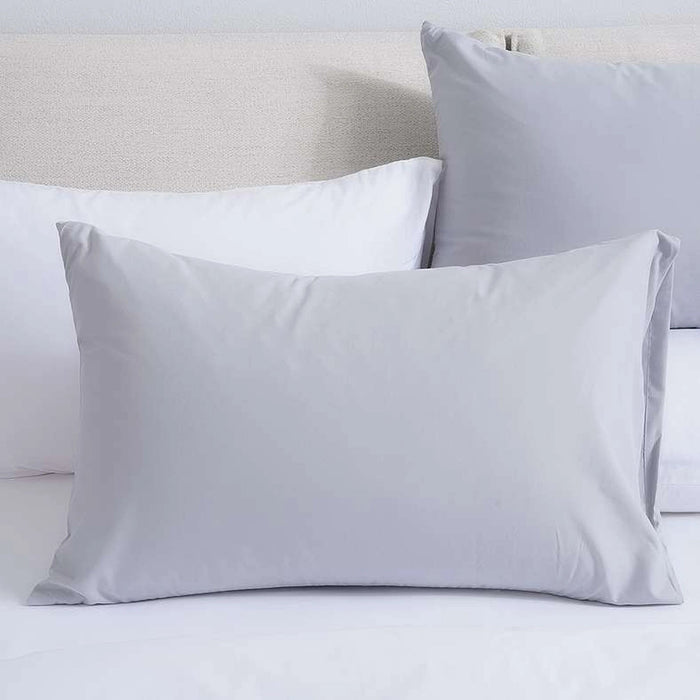 Essential 2-Piece Solid Pillow Case Set 50X75cm - Grey Pan Home