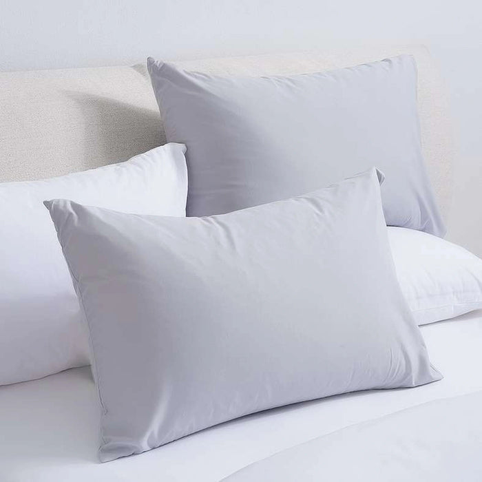 Essential 2-Piece Solid Pillow Case Set 50X75cm - Grey Pan Home
