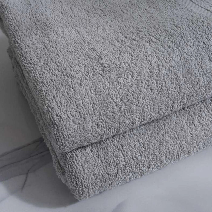 Essential 2 Pieces Bath Towel Set - Grey Pan Home