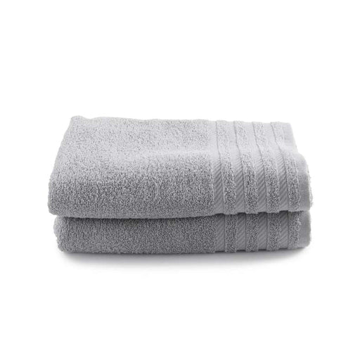 Essential 2 Pieces Bath Towel Set - Grey Pan Home