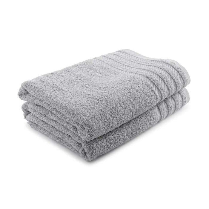 Essential 2 Pieces Bath Towel Set - Grey Pan Home