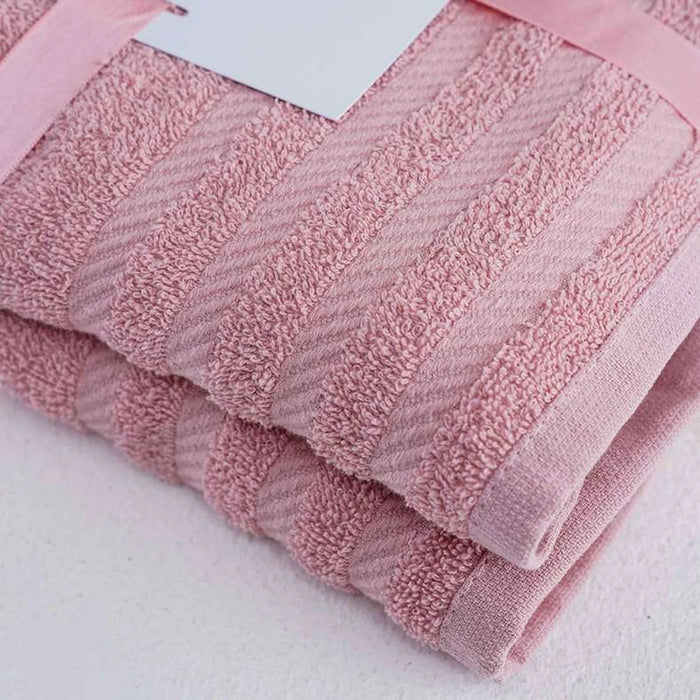 Essential 2 Pieces Bath Towel Set 70X130Cm - Pink