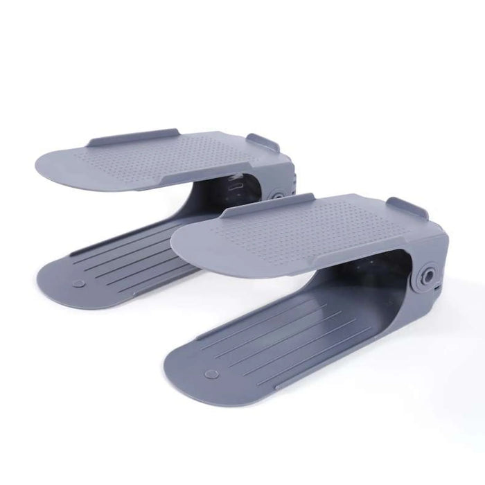 Essential 2 Pieces Shoe Organiser 27X10X10Cm - Grey