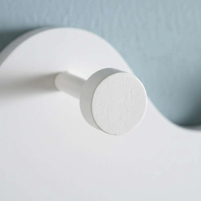 Essential 3 Hook Kids Wall Shelves-27X15X8Cm -White