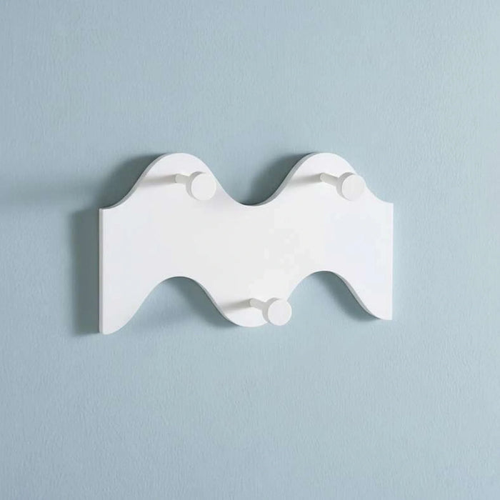 Essential 3 Hook Kids Wall Shelves-27X15X8Cm -White