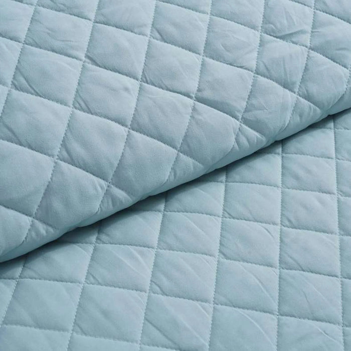 Essential 3-Piece Diamond Quilted Bedspread Set 160X220Cm - Blue