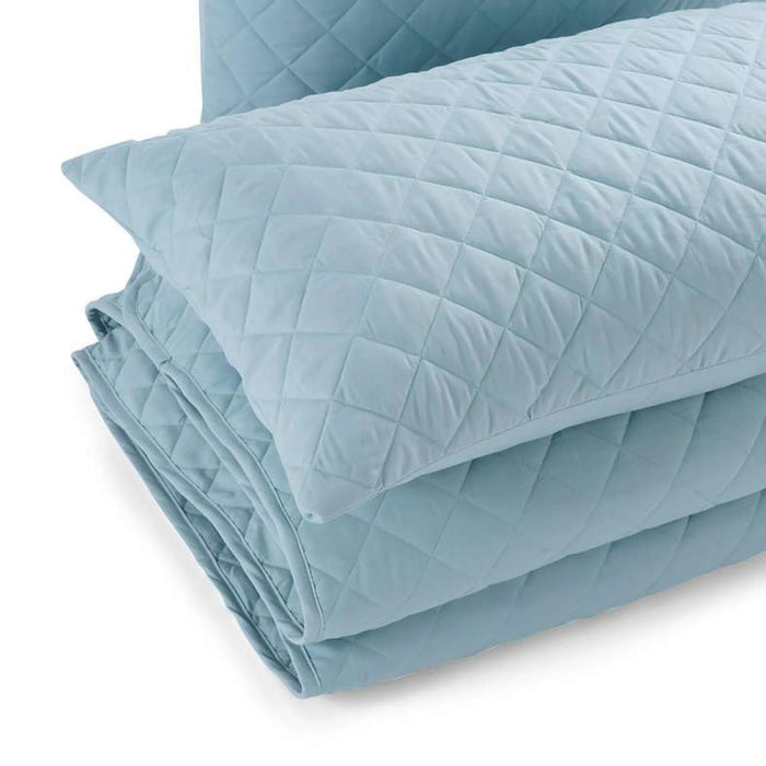 Essential 3-Piece Diamond Quilted Bedspread Set 160X220Cm - Blue