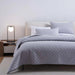 Essential 3-Piece Diamond Quilted Bedspread Set - Grey Pan Home