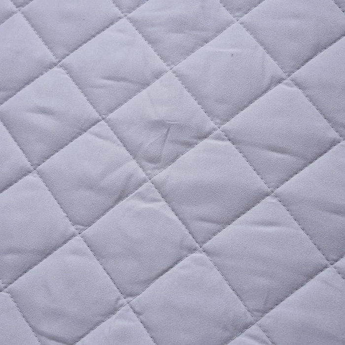 Essential 3-Piece Diamond Quilted Bedspread Set - Grey Pan Home
