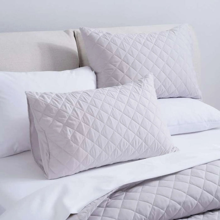Essential 3-Piece Diamond Quilted Bedspread Set 220X240Cm - Beige