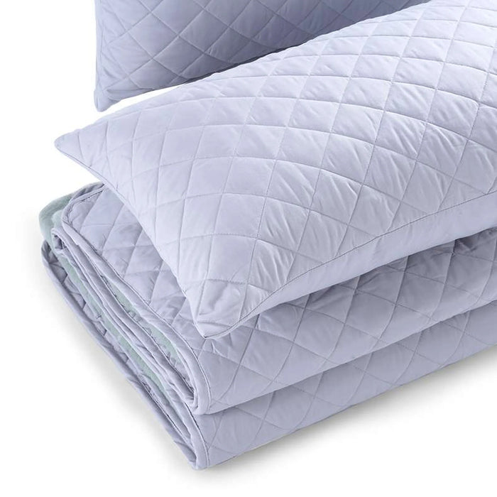 Essential 3-Piece Diamond Quilted Bedspread Set 220X240Cm - Grey