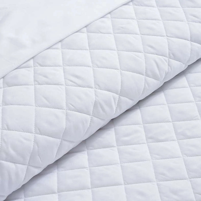 Essential 3-Piece Diamond Quilted Bedspread Set 220X240Cm - White