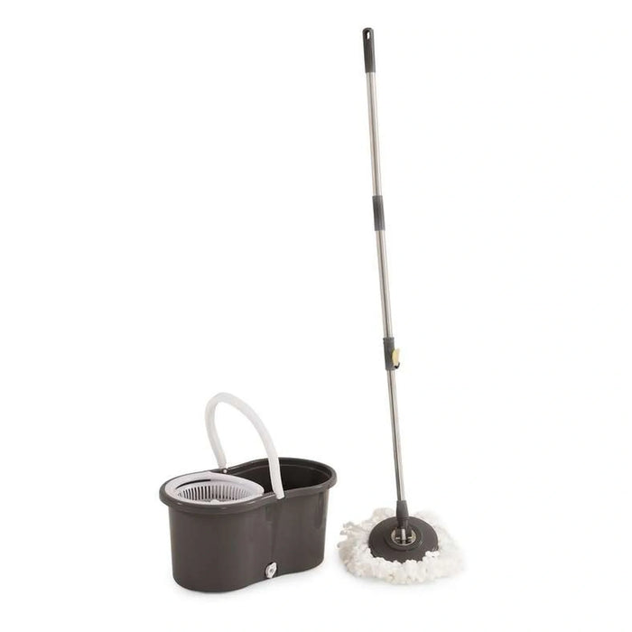 Essential 4-Piece Spin Mop Set - Grey