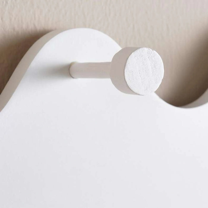 Essential 5 Hook Kids Wall Shelves-40X15X8Cm -White