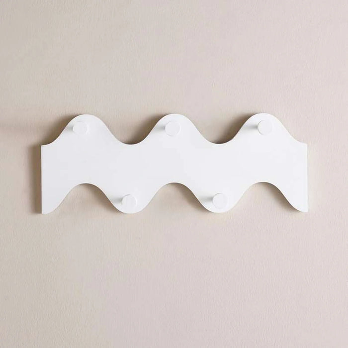 Essential 5 Hook Kids Wall Shelves-40X15X8Cm -White