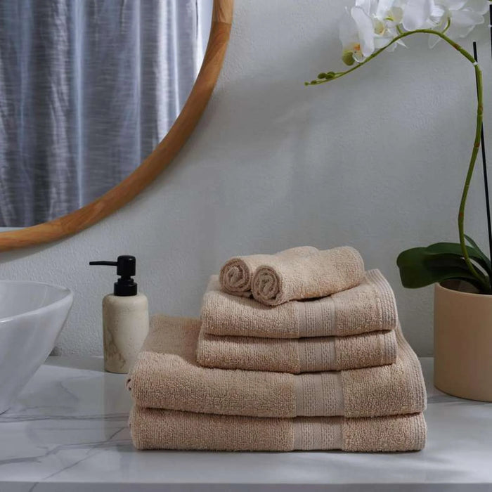 Essential 6 Pieces Towel Set - Beige