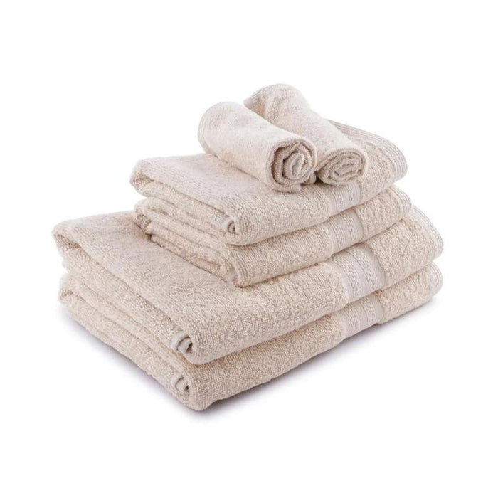 Essential 6 Pieces Towel Set - Beige