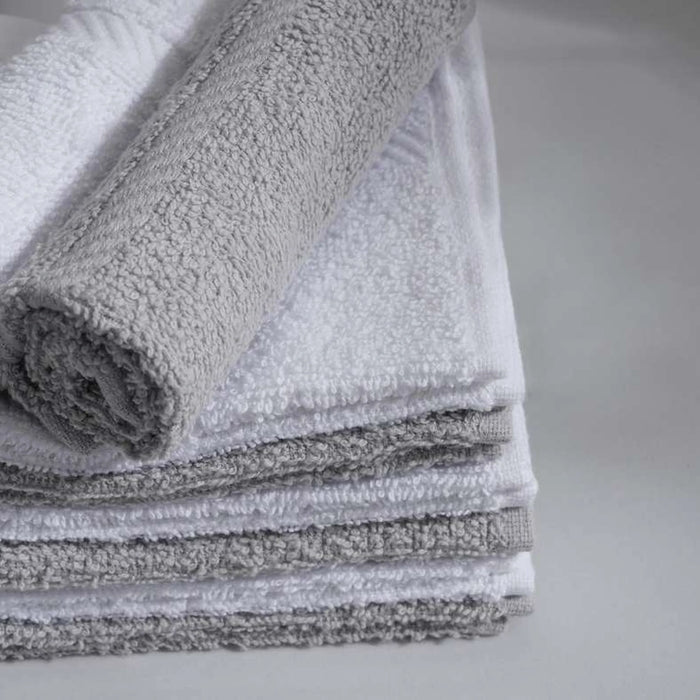Essential 8-Piece Fingertip Towel Set 30X30Cm - Grey