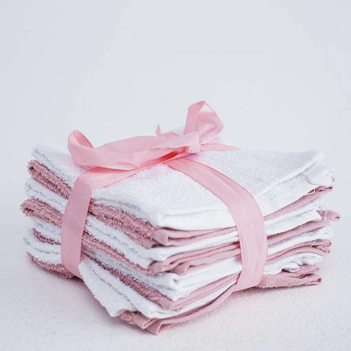 Essential 8 Pieces Finger Tip Towel Set 30X30Cm - Pink