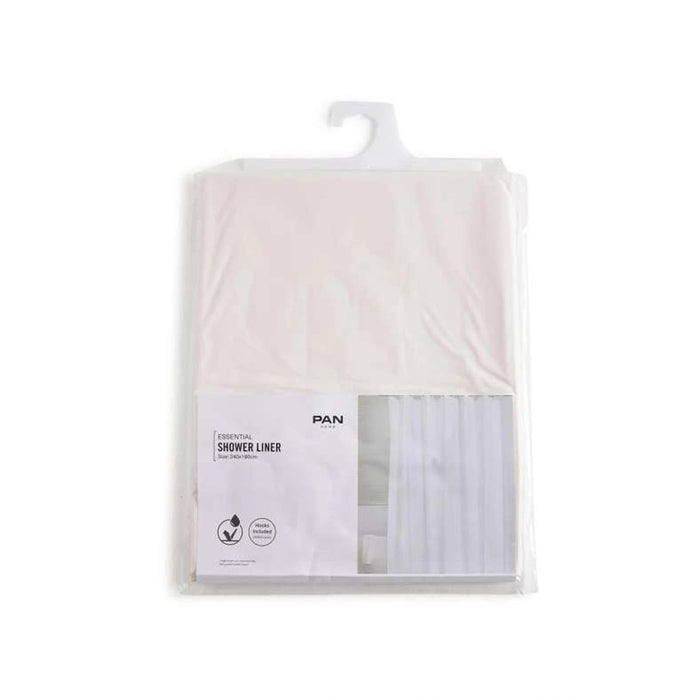 Essential Shower Liner - White Pan Home