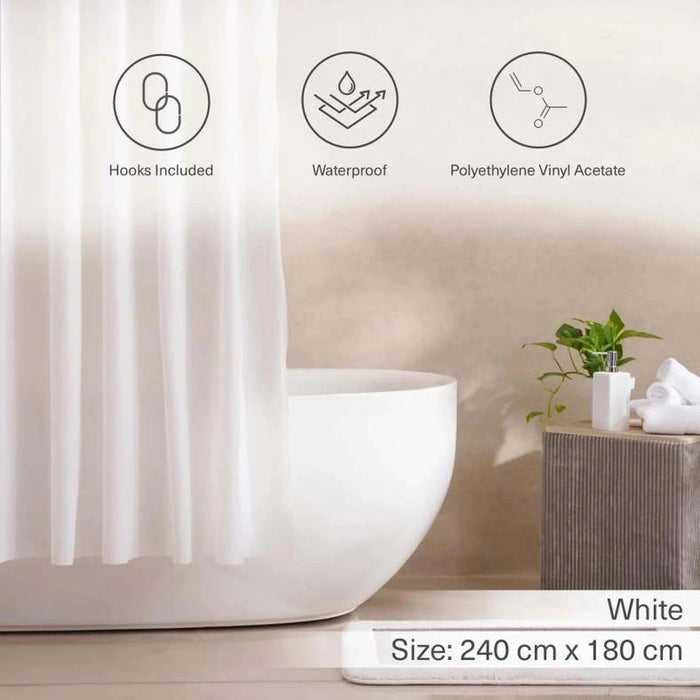 Essential Shower Liner - White Pan Home