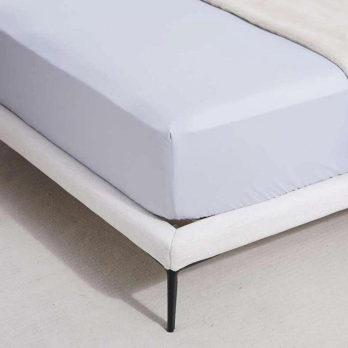 Essential Solid Fitted Sheet 160X200+33Cm - Grey Pan Home