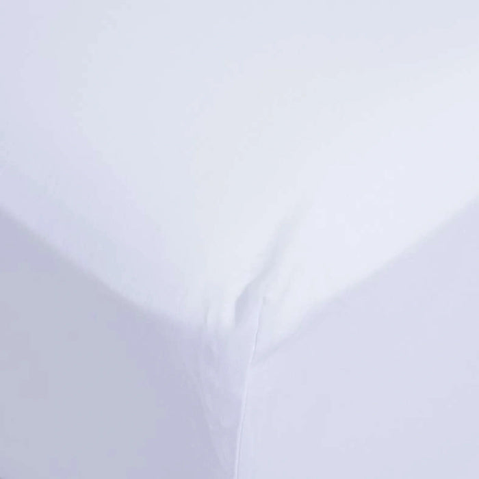 Essential Solid Fitted Sheet 160X200+33Cm - White Pan Home