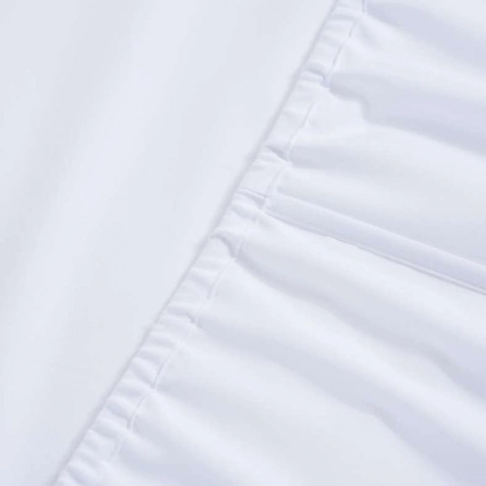 Essential Solid Fitted Sheet 160X200+33Cm - White Pan Home