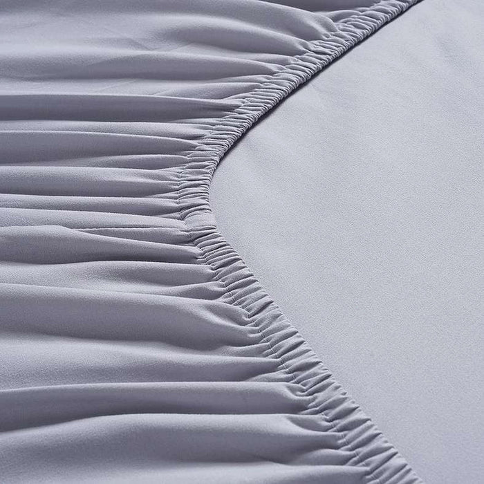 Essential Solid Fitted Sheet 180X200+33cm - Grey Pan Home