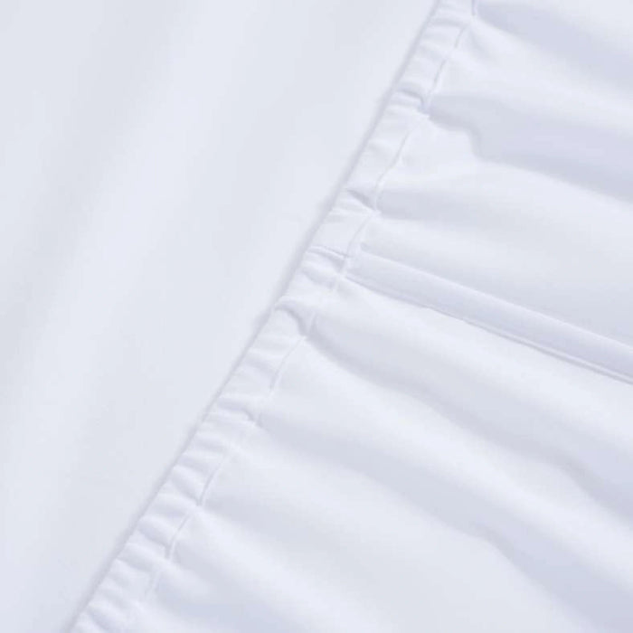 Essential Solid Fitted Sheet- White Pan Home
