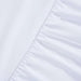 Essential Solid Fitted Sheet- White Pan Home