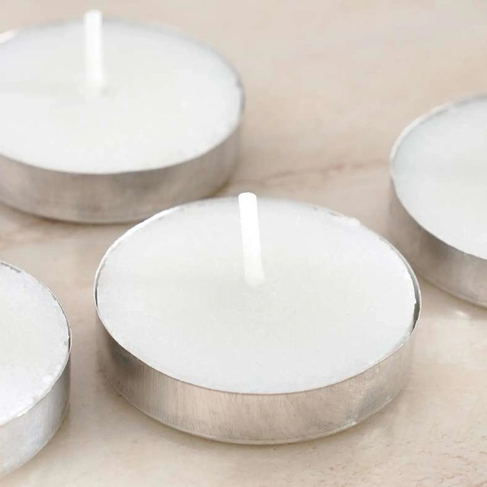 Essential Unscented 100-Piece T-Light Candle 7.5Gm - White - 3.5 Hrs