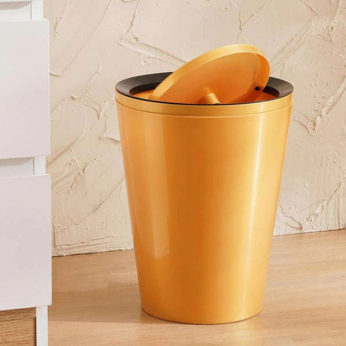 Essential Waste Bin W/Lid 8.5L - Gold Pan Home