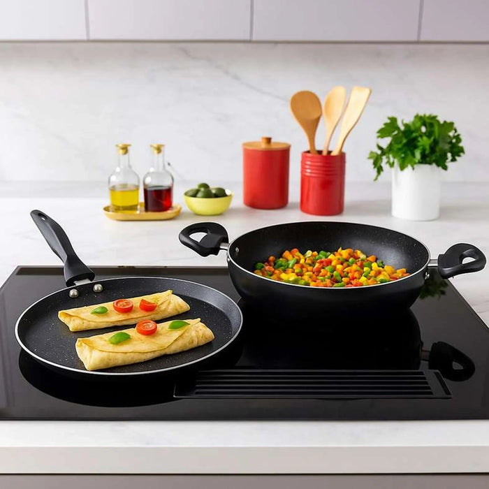 Essentials 2-Piece Cookware Set -Black Pan Home