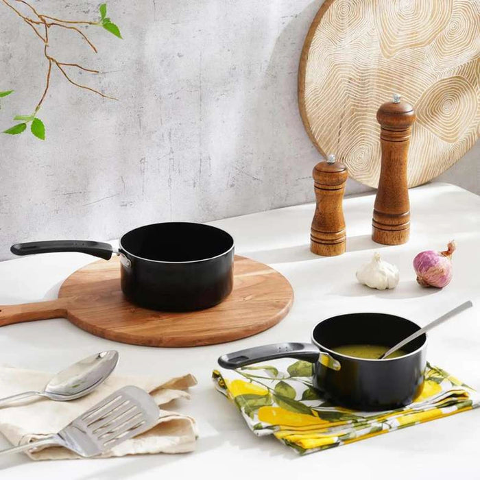 Essentials 2-Piece Sauce Pan - Black Pan Home