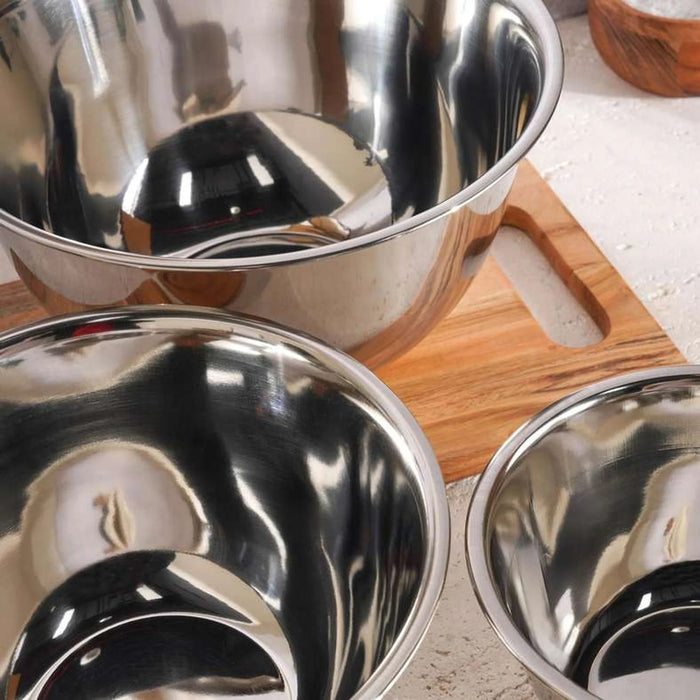 Essentials 3-Piece Mixing Bowl -Chrome