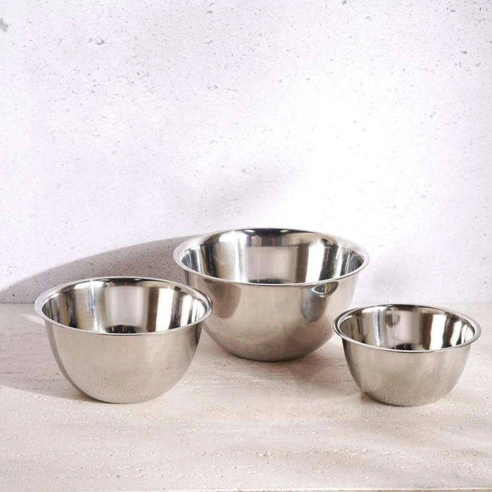 Essentials 3-Piece Mixing Bowl -Chrome