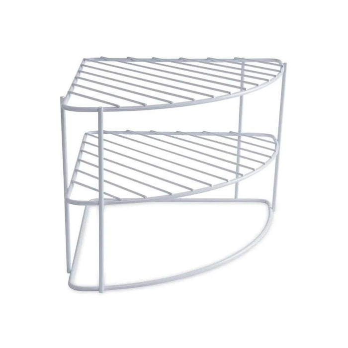 Essentials 3-Tier Corner Plate Organizer 25X25X20Cm - White