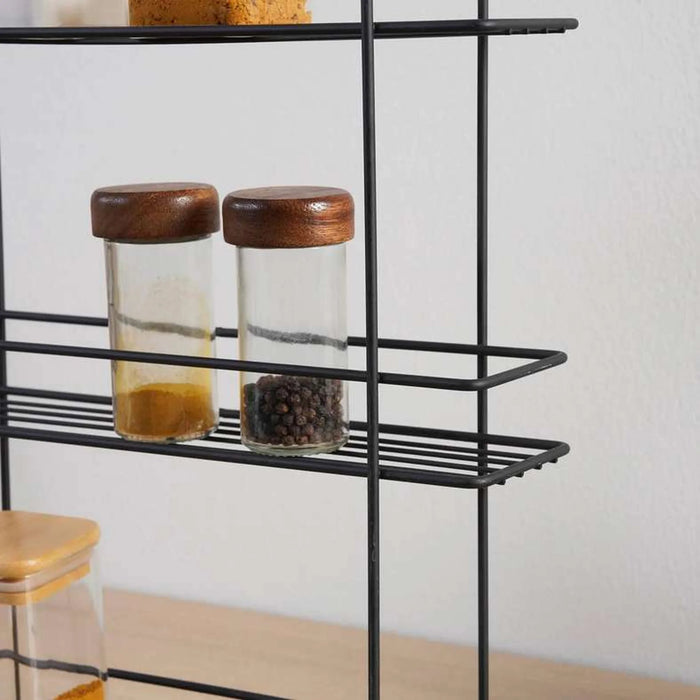 Essentials 3-Tier Spice Rack 33X8X28Cm - Black