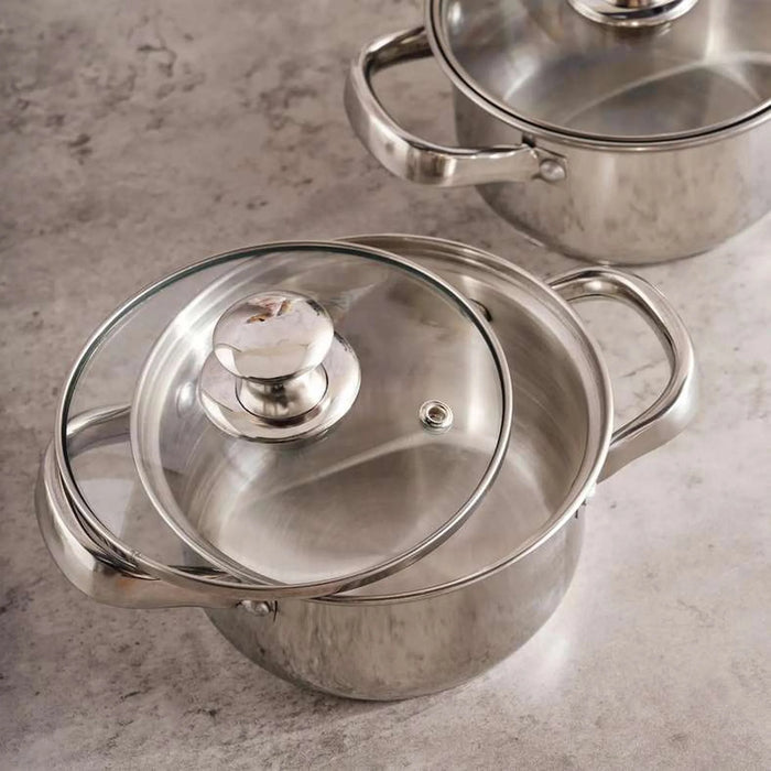 Essentials 4-Piece Cooking Pot -Chrome