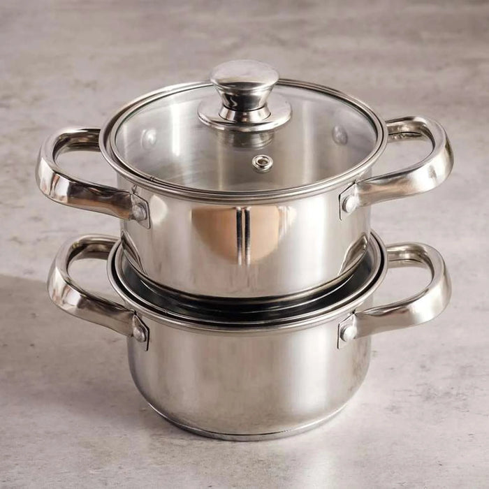 Essentials 4-Piece Cooking Pot -Chrome
