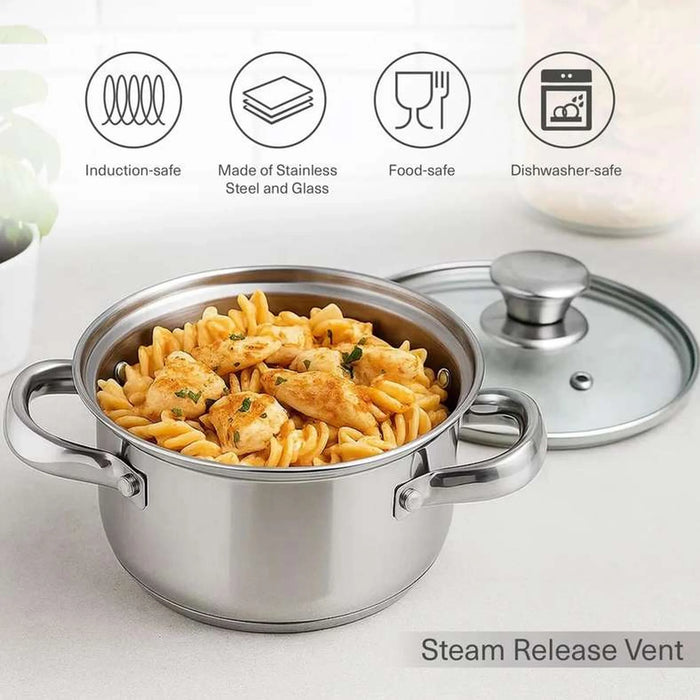 Essentials 4-Piece Cooking Pot -Chrome